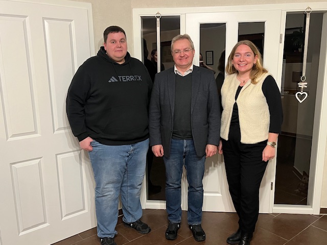 Auf dem Bild von links: Christoph Gerdelmann, Werner Schr�er und Anke Trecksler 